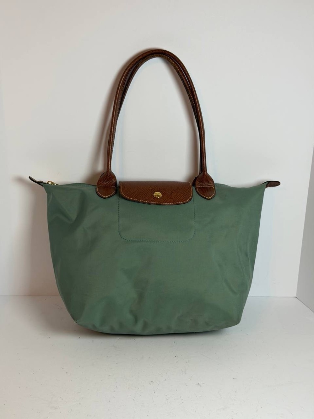 Longchamp Le Pliage Green Nylon Tote Bag